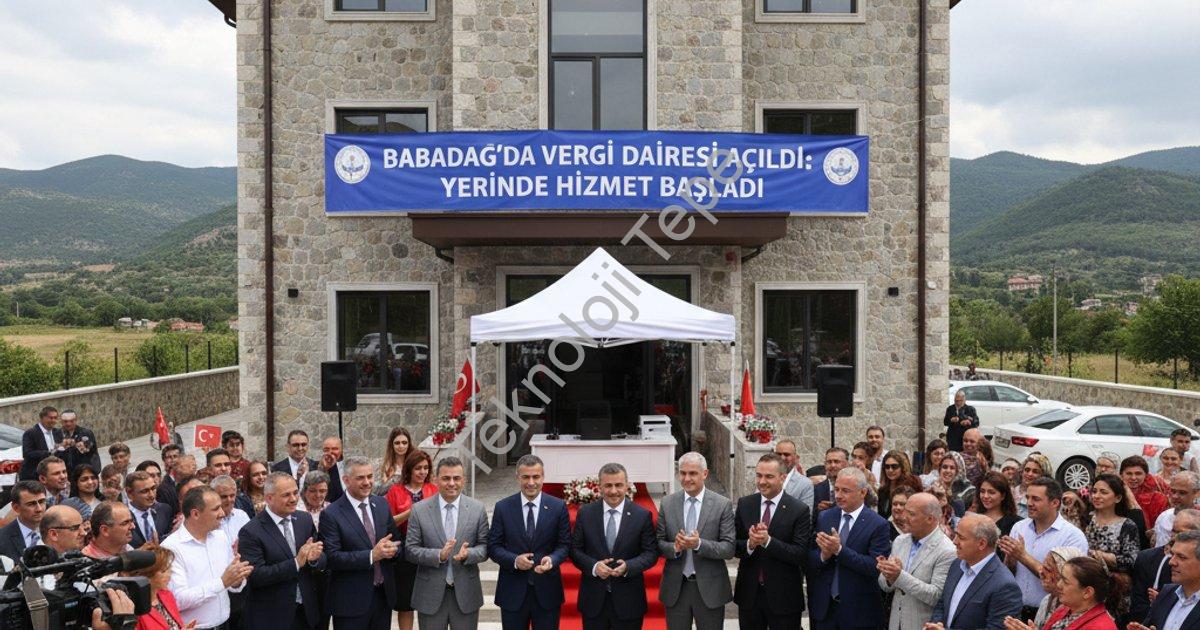 "Babadağ’da Vergi Dairesi Açıldı: Yerinde Hizmet Başladı" başlıklı haber için fotorealistik, profesy