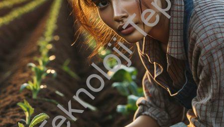 Genç kadın çiftçi toprağa dönerek hayatını değiştirdi