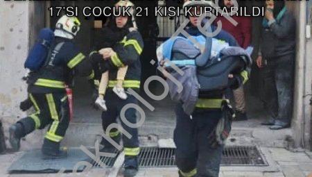 Denizli’de Can Pazarı: İş Hanı Yangınında 17’si Çocuk 21 Kişi Kurtarıldı