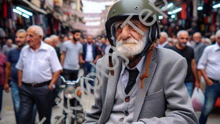 Denizli’de Kask Yerine Miğfer Takan Hasan Dede Sosyal Medyayı Salladı