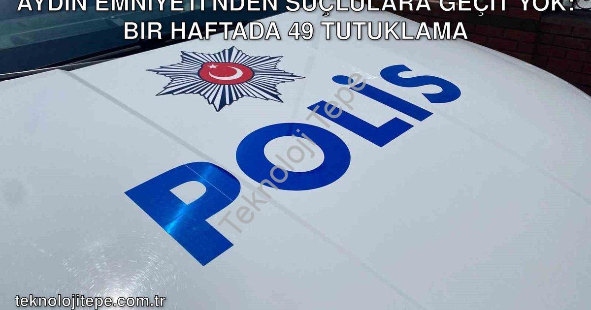 "Aydın Emniyeti'nden Suçlulara Geçit Yok: Bir Haftada 49 Tutuklama" başlıklı haber için fotorealisti