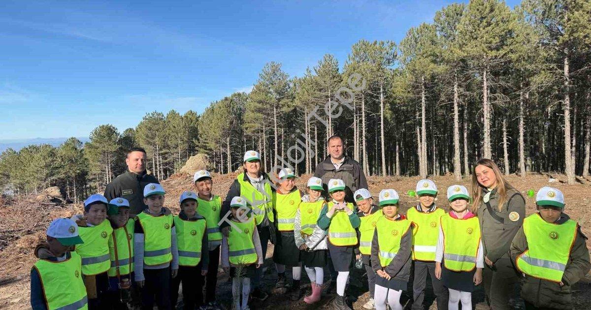 "Çine'de Öğrencilere Doğa Sevgisi Aşılandı: Fidanlar Toprakla Buluştu" başlıklı haber için fotoreali