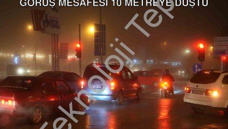 Denizli’de Sağanak Sonrası Yoğun Sis: Görüş Mesafesi 10 Metreye Düştü