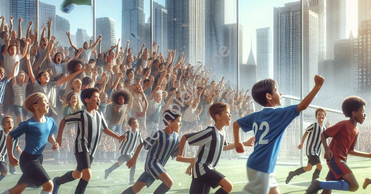 "Merkezefendi'de Geleceğin Yıldızları Sahada: U-9 Ligi Start Aldı" başlıklı haber için fotorealistik