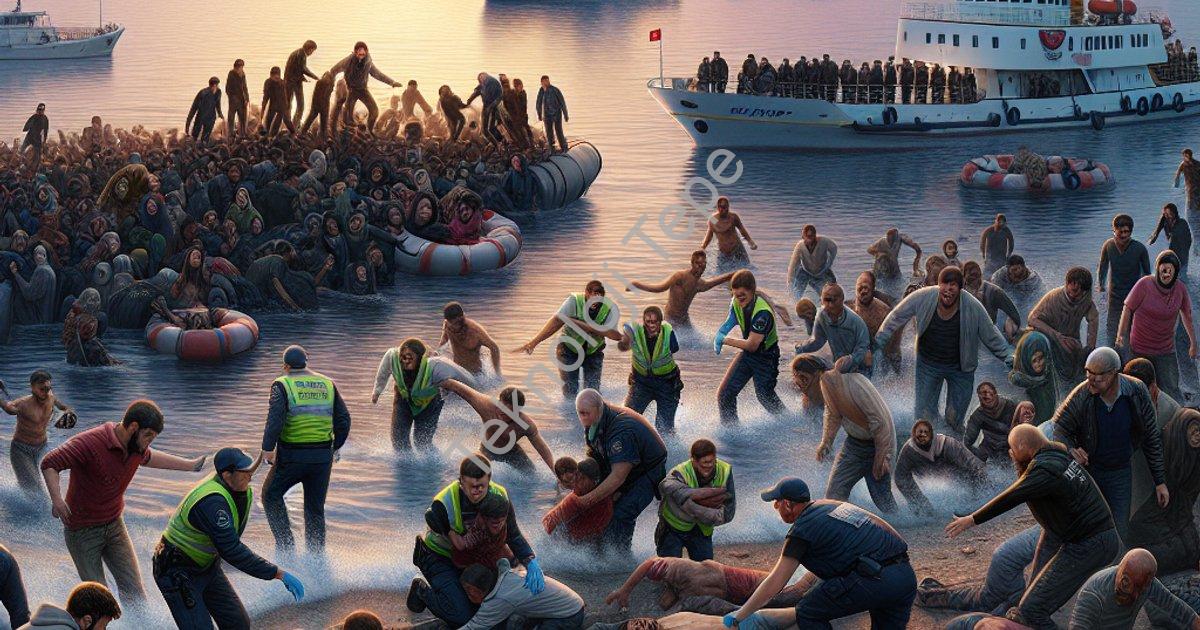 "İzmir Sahillerinde Hareketli Saatler: 120 Düzensiz Göçmen Yakalandı" başlıklı haber için fotorealis