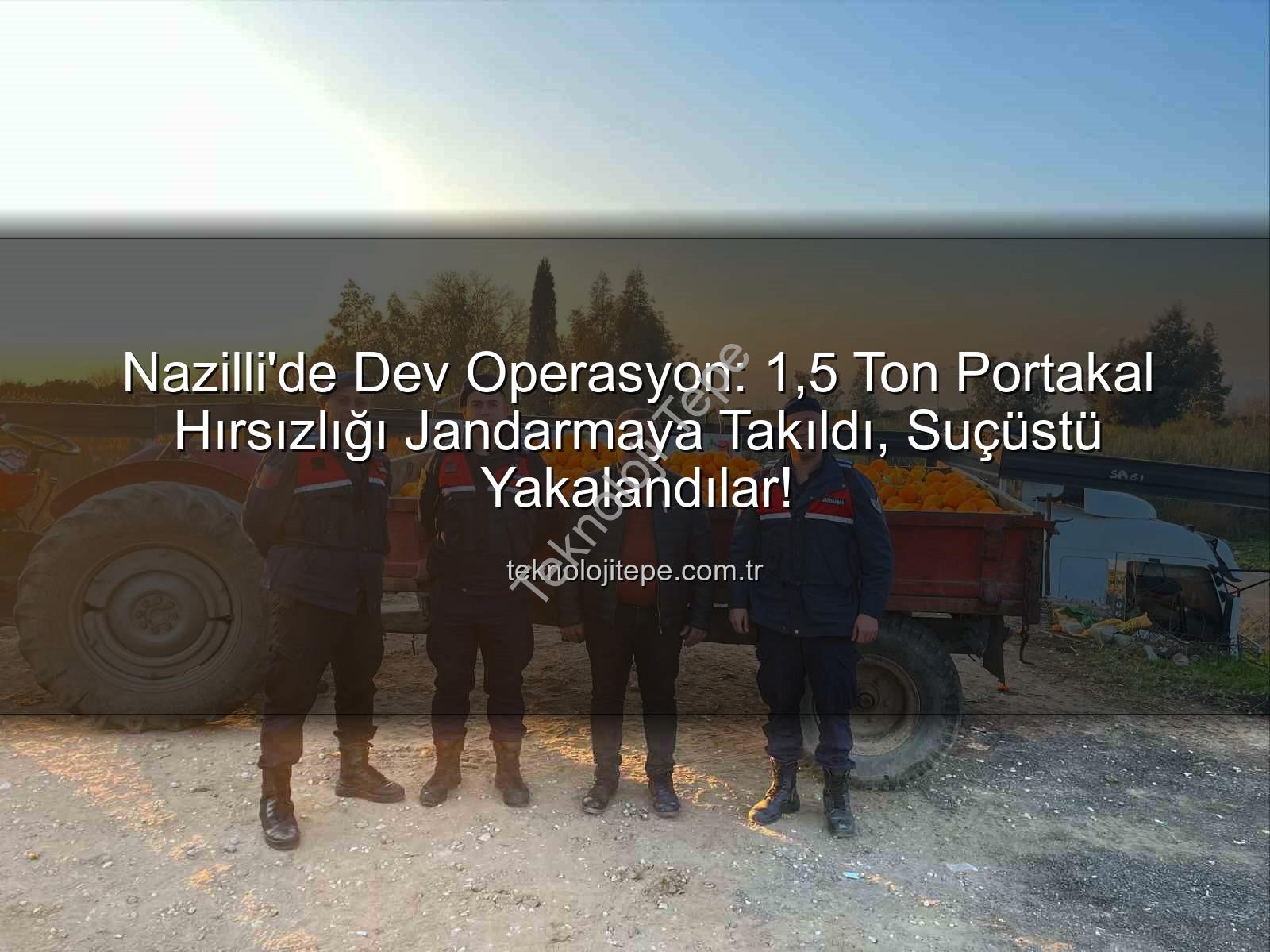 portakal hırsızlığı - Nazilli'de Dev Operasyon: 1,5 Ton Portakal Hırsızlığı Jandarmaya Takıldı, Suçüstü Yakalandılar!