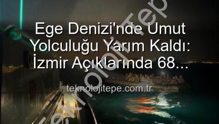 Ege Denizi’nde Umut Yolculuğu Yarım Kaldı: İzmir Açıklarında 68 Düzensiz Göçmen Kurtarıldı