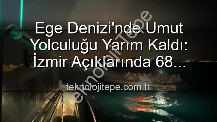 düzensiz göçmen kurtarıldı - Ege Denizi'nde Umut Yolculuğu Yarım Kaldı: İzmir Açıklarında 68 Düzensiz Göçmen Kurtarıldı