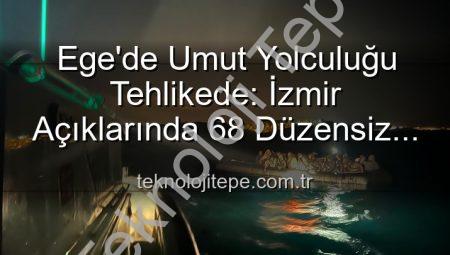 Ege’de Umut Yolculuğu Tehlikede: İzmir Açıklarında 68 Düzensiz Göçmen Kurtarıldı