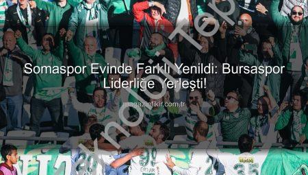Somaspor Evinde Bursaspor’a Farklı Yenildi: Düşme Hattı Tehlikesi Kapıda