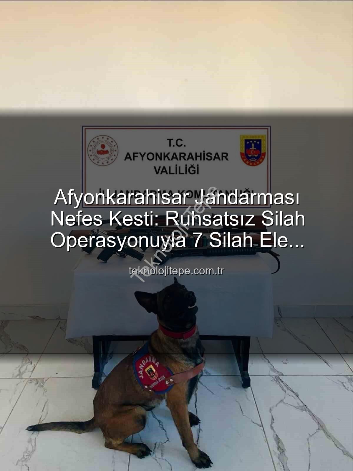 ruhsatsız silah operasyonu - Afyonkarahisar Jandarması Nefes Kesti: Ruhsatsız Silah Operasyonuyla 7 Silah Ele Geçirildi!