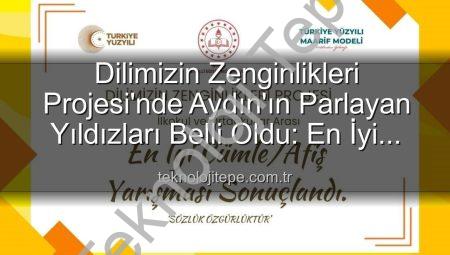 Dilimizin Zenginlikleri Projesi’nde Aydın’ın Parlayan Yıldızları Belli Oldu: En İyi Cümle ve Afişler Seçildi
