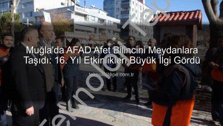 Muğla’da AFAD Afet Bilincini Meydanlara Taşıdı: 16. Yıl Etkinlikleri Büyük İlgi Gördü