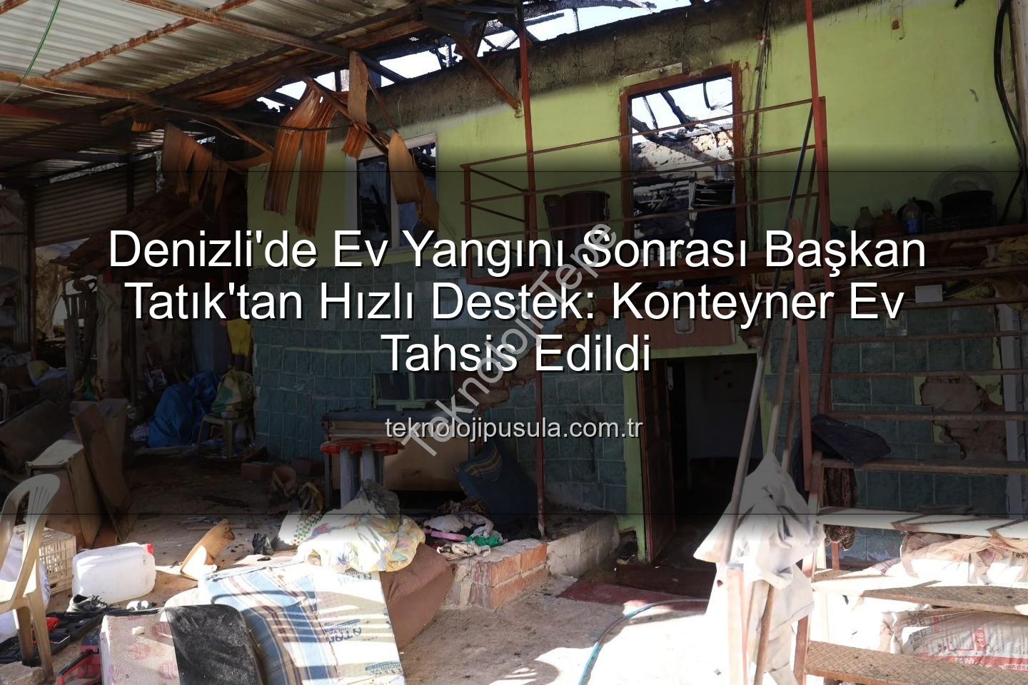 Tavas Belediye Başkanı - Denizli'de Elektrik Panosundan Çıkan Yangında Evi Küle Dönen Aileye Tavas Belediye Başkanı'ndan Hızlı Destek